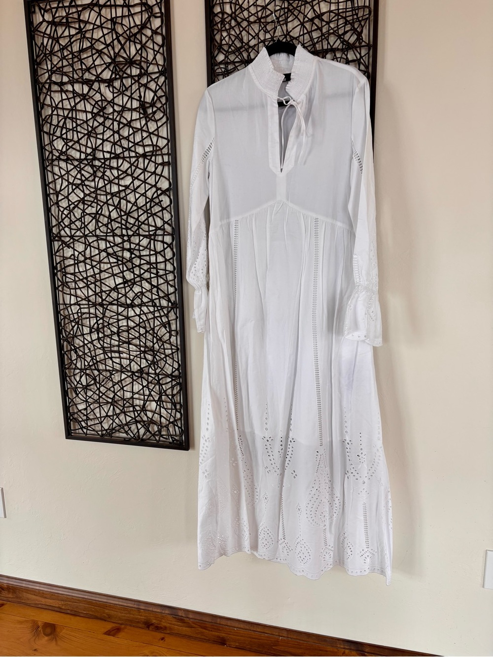 THE KOOPLES White Broderie Anglaise Maxi Dress NWT French 3 MSRP $495 - Picture 8 of 17